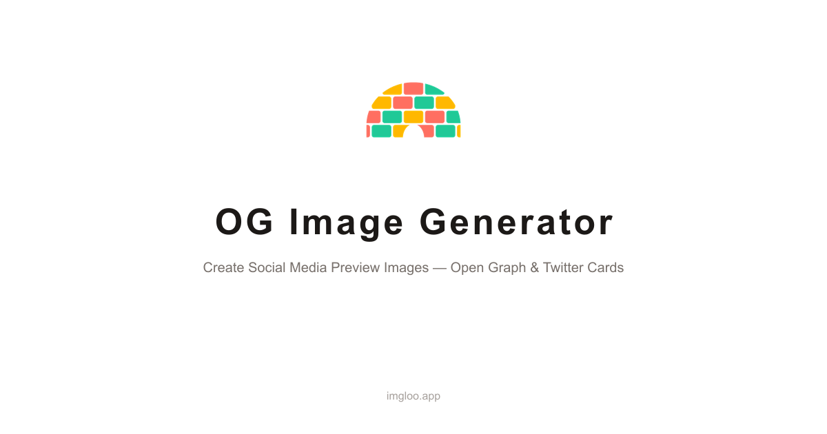 OG Image Generator — Open Graph & X Card Images Free Unlimited | IMGLOO